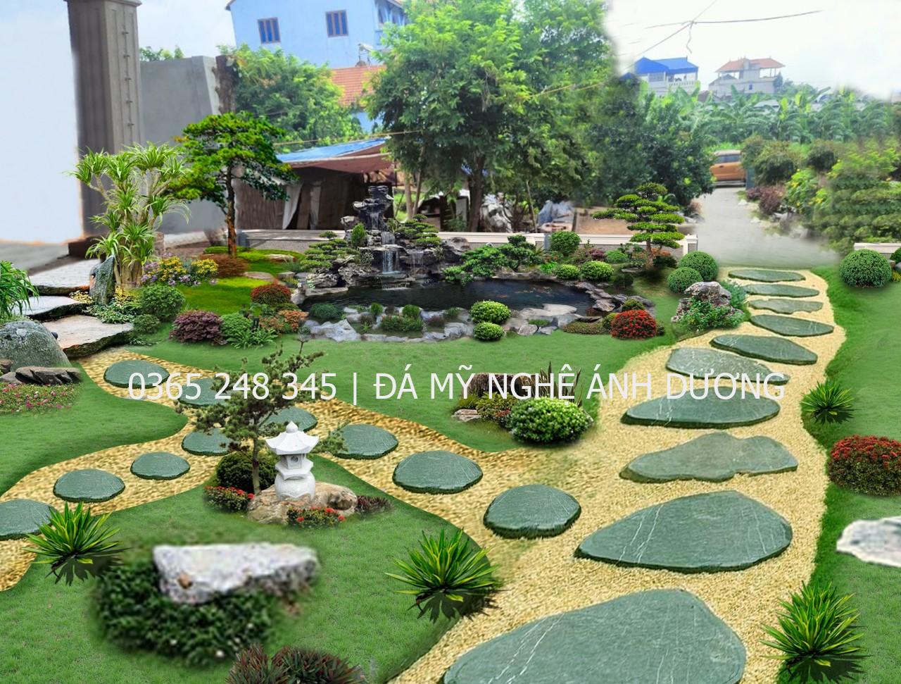 dải đá bước đi cho sân vườn