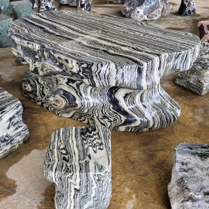 bàn ghế đá tự nhiên tuyết sơn