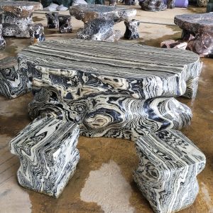 bàn ghế đá tự nhiên tuyết sơn