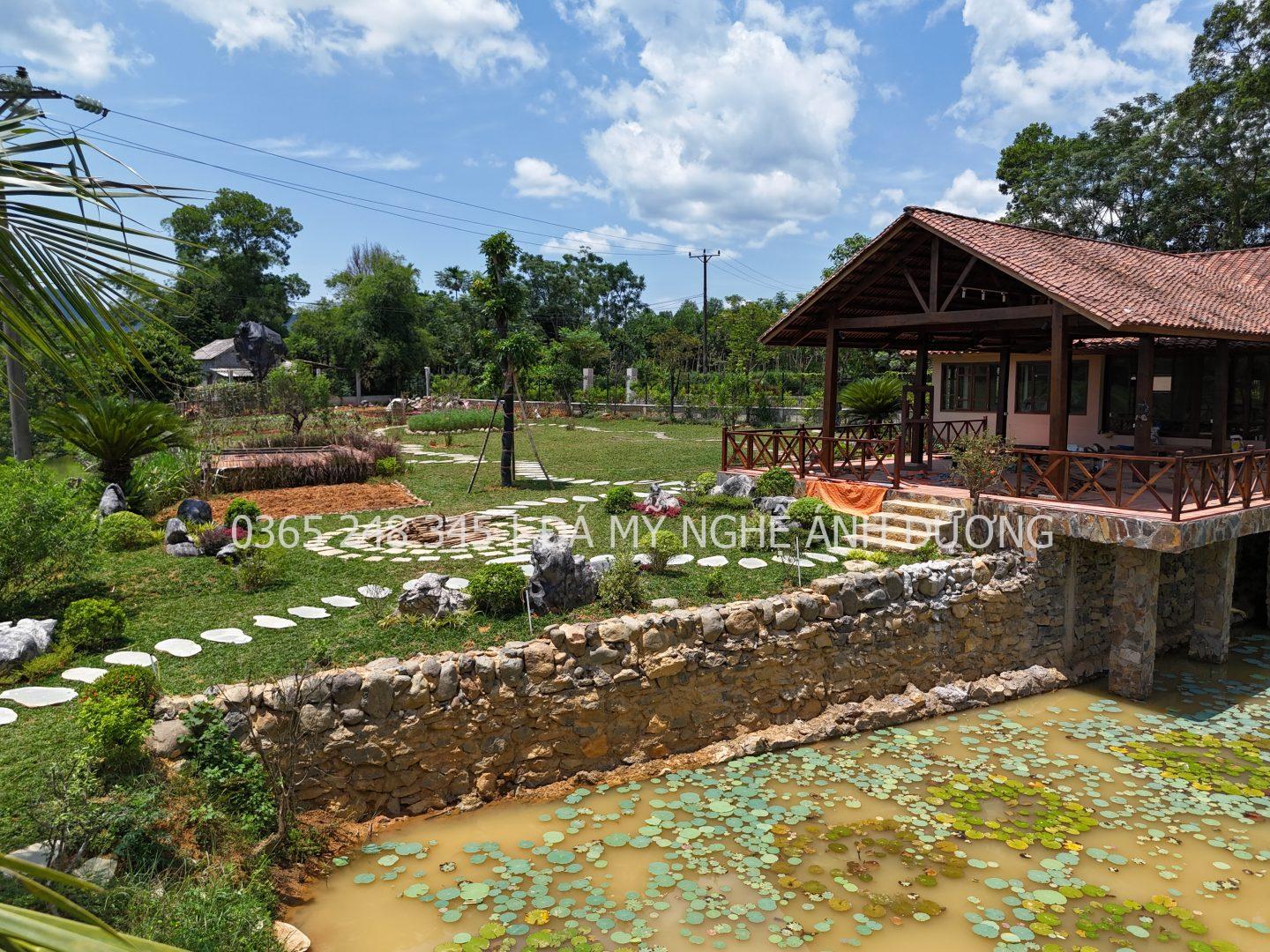 Thi công mẫu sân vườn homestay đẹp